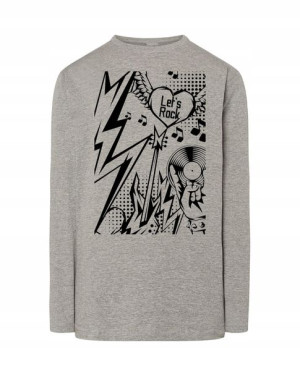 Longsleeve rockowy nadruk Let’s Rock r.L