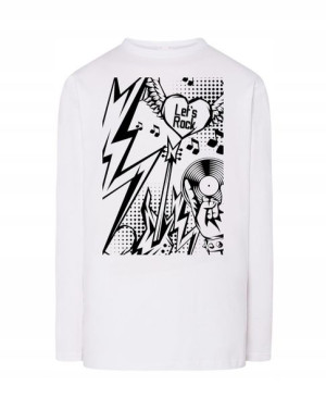 Longsleeve rockowy nadruk Let’s Rock r.XS