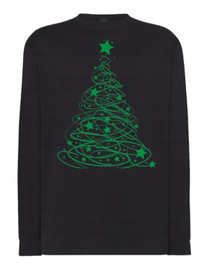 Longsleeve ŚWIĄTECZNY nadruk CHOINKA r.3XL