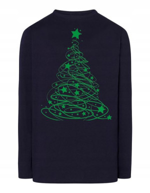 Longsleeve ŚWIĄTECZNY nadruk CHOINKA r.5XL
