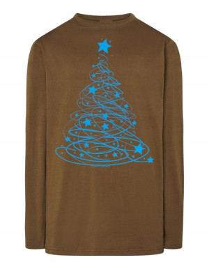 Longsleeve ŚWIĄTECZNY nadruk CHOINKA r.S
