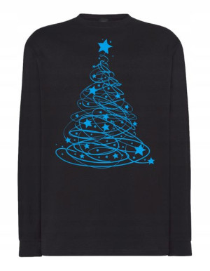 Longsleeve ŚWIĄTECZNY nadruk CHOINKA r.XL