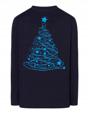 Longsleeve ŚWIĄTECZNY nadruk CHOINKA r.XL
