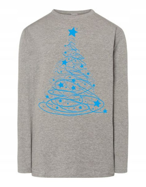 Longsleeve ŚWIĄTECZNY nadruk CHOINKA r.XS