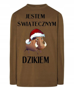 Longsleeve świąteczny nadruk Dzik Rozm.XXL