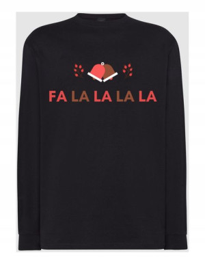 Longsleeve świąteczny nadruk FA LA LA r.3XL