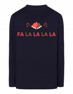 Longsleeve świąteczny nadruk FA LA LA r.L