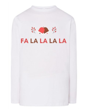 Longsleeve świąteczny nadruk FA LA LA r.XL