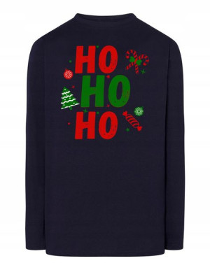 Longsleeve świąteczny nadruk HO HO HO r.3XL