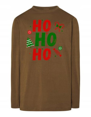 Longsleeve świąteczny nadruk HO HO HO r.3XL