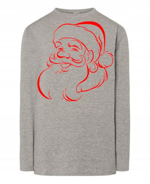 Longsleeve świąteczny nadruk Mikołaj Rozm.XXL