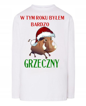 Longsleeve święta nadruk Byłem Grzeczny Rozm.4XL
