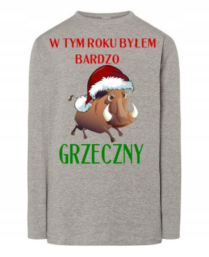 Longsleeve święta nadruk Byłem Grzeczny Rozm.XS