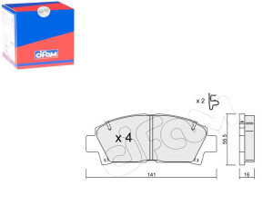 Klocki Hamulcowe Toyota Avensis 00-01 Cifam