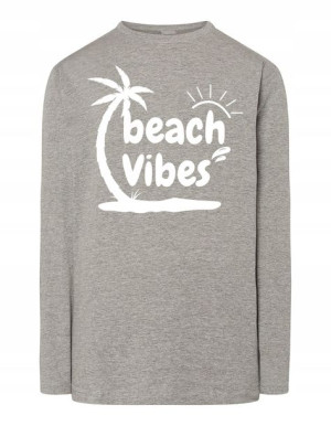 Longsleeve wakacyjny nadruk Beach Vibes r.3XL