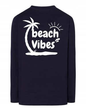 Longsleeve wakacyjny nadruk Beach Vibes r.XL