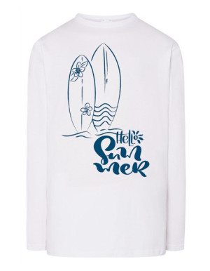 Longsleeve wakacyjny nadruk Hello Summer r.M