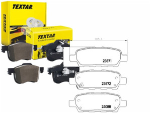 Klocki Hamulcowe Nissan Tył X-trail Qashqai Textar