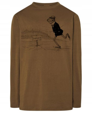 Longsleeve zabawny nadruk ŻABA NA ŁYŻWACH r.3XL