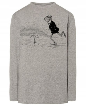 Longsleeve zabawny nadruk ŻABA NA ŁYŻWACH r.M