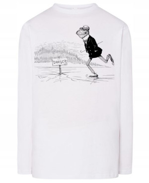 Longsleeve zabawny nadruk ŻABA NA ŁYŻWACH r.XL