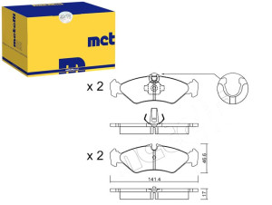 Klocki Hamulcowe Mercedes Sprinter 2t 00- Metelli