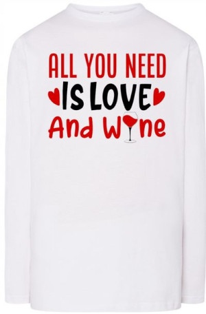 Love and Wine Walentynki Longsleeve Nadruk r.M