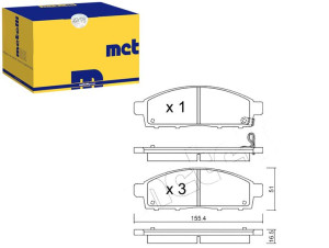 Klocki Hamulcowe Mitsubishi L200 06- 2,5di-d Metel