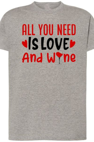Love and Wine Walentynki T-Shirt Nadruk r.4XL