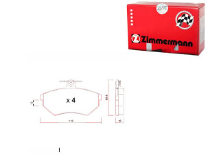 Klocki Hamulcowe Vw Passat 88-96 16mm Zimmermann