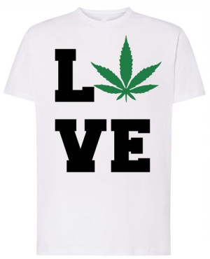 LOVE WEED T-shirt Męski Modny Lato Rozm.4XL