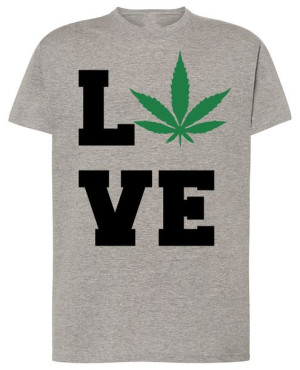 LOVE WEED T-shirt Męski Modny Lato Rozm.5XL