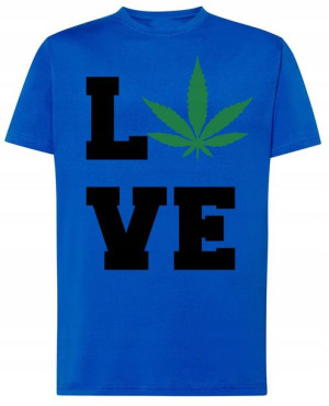 LOVE WEED T-shirt Męski Modny Lato Rozm.XS