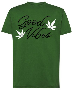 Marihuana T-shirt Męski Good Vibes Modny Rozm.S
