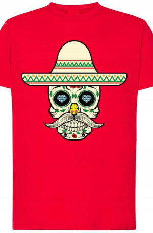 Meksykańska Czaszka Modna T-ShirtMęski Rozm.4XL