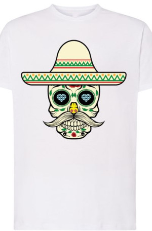 Meksykańska Czaszka Modna T-ShirtMęski Rozm.S
