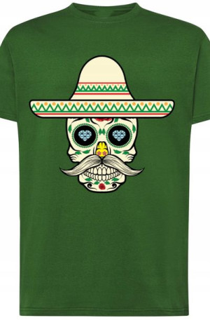 Meksykańska Czaszka Modna T-ShirtMęski Rozm.XL