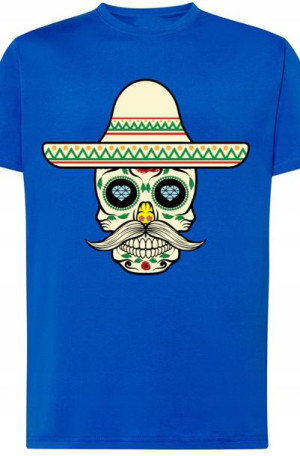 Meksykańska Czaszka Modna T-ShirtMęski Rozm.XS