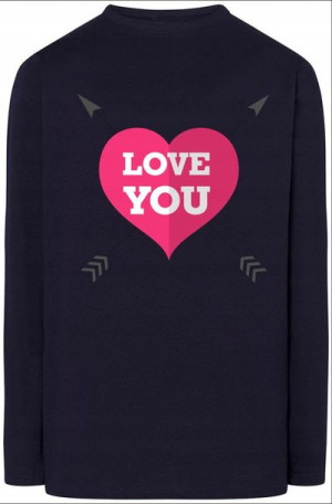 Męska Bluza Longsleeve Walentynki Modna r.S
