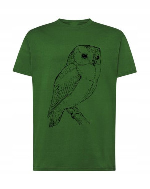 Męski T-Shirt koszulka nadruk SOWA Rozm.4XL