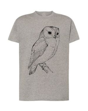 Męski T-Shirt koszulka nadruk SOWA Rozm.XL
