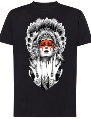 Męski T-shirt Piękna Indianka Modny Nadruk R.4XL