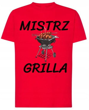 Mistrz GRILLA T-shirt Modny Śmieszny Rozm.5XL