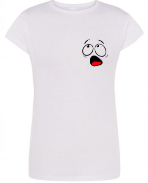 Modny T-Shirt damski nadruk Uśmiech R.L