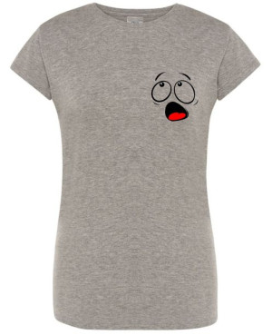 Modny T-Shirt damski nadruk Uśmiech R.XL