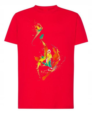 Modny T-Shirt Kolorowy nadruk Piłkarz R.L