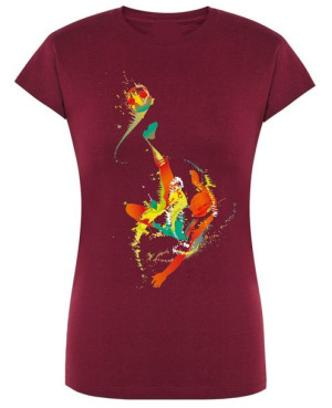 Modny T-Shirt Kolorowy nadruk Piłkarz R.M