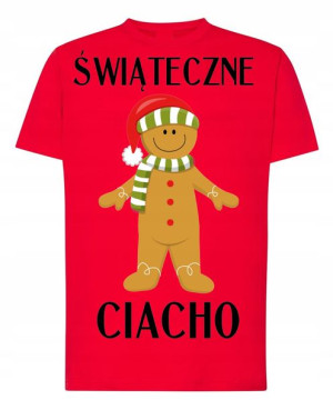 Modny T-Shirt nadruk Świąteczne Ciacho R.S
