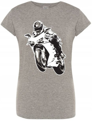 Motocyklistka T-shirt Damski Logo 2 kółka Rozm.L