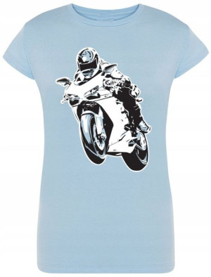 Motocyklistka T-shirt Damski Logo 2 kółka Rozm.S